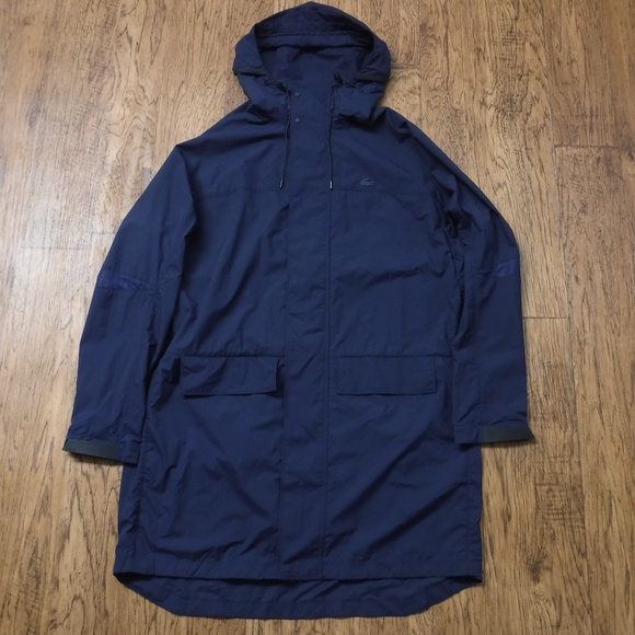 Authentic Lacoste Navy Blue Full Zip Up Snap Button Up Hoodie Jacket
